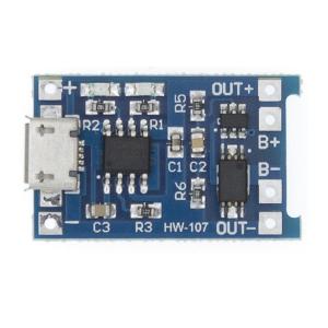 TP4056 Protection Dual Functions 5V1A Micro USB 18650 Lithium Battery Charging Board